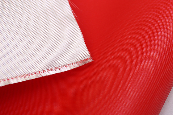 Twill ткани 1/3 стеклоткани термоизоляции 0.45mm красным покрытый силиконом соткет